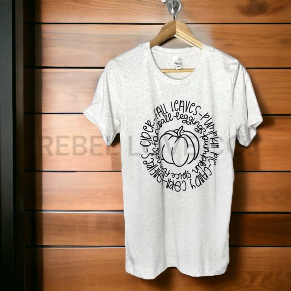 Fall T Shirt Short Sleeve Handmade Size Small Unisex Fit - Picture 1 of 4